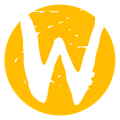 The Wayland logo, a white W written on a yellow-ish circle using a graffiti font