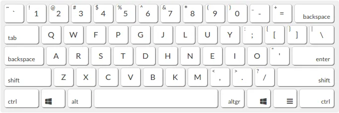The COLEMAK layout, its main changes are that the E key is moved the right side of the keyboard and that the most common letters are all moved to the home row to prevent too much hand movements