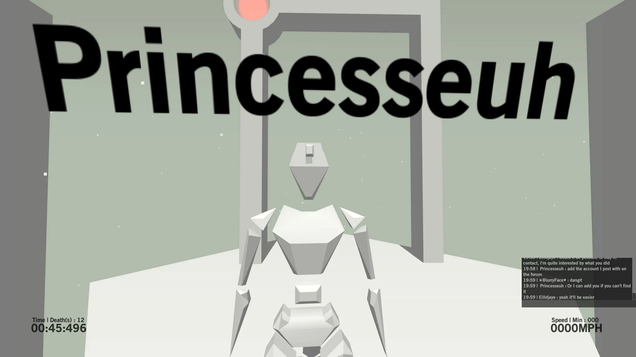 A screenshot of a multiplayer session of SinaRun, where I am playing with random people