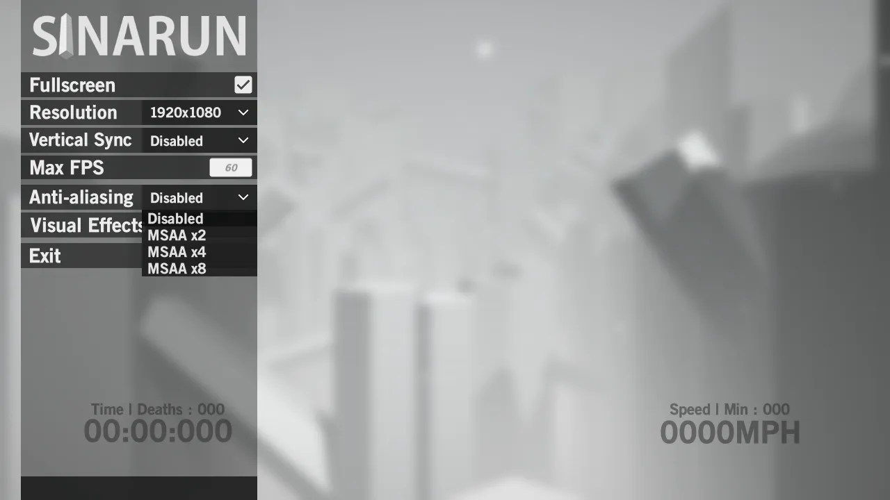 A screenshot of the settings menu of SinaRun