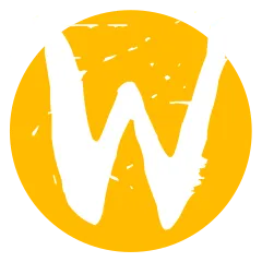 The Wayland logo, a white W written on a yellow-ish circle using a graffiti font